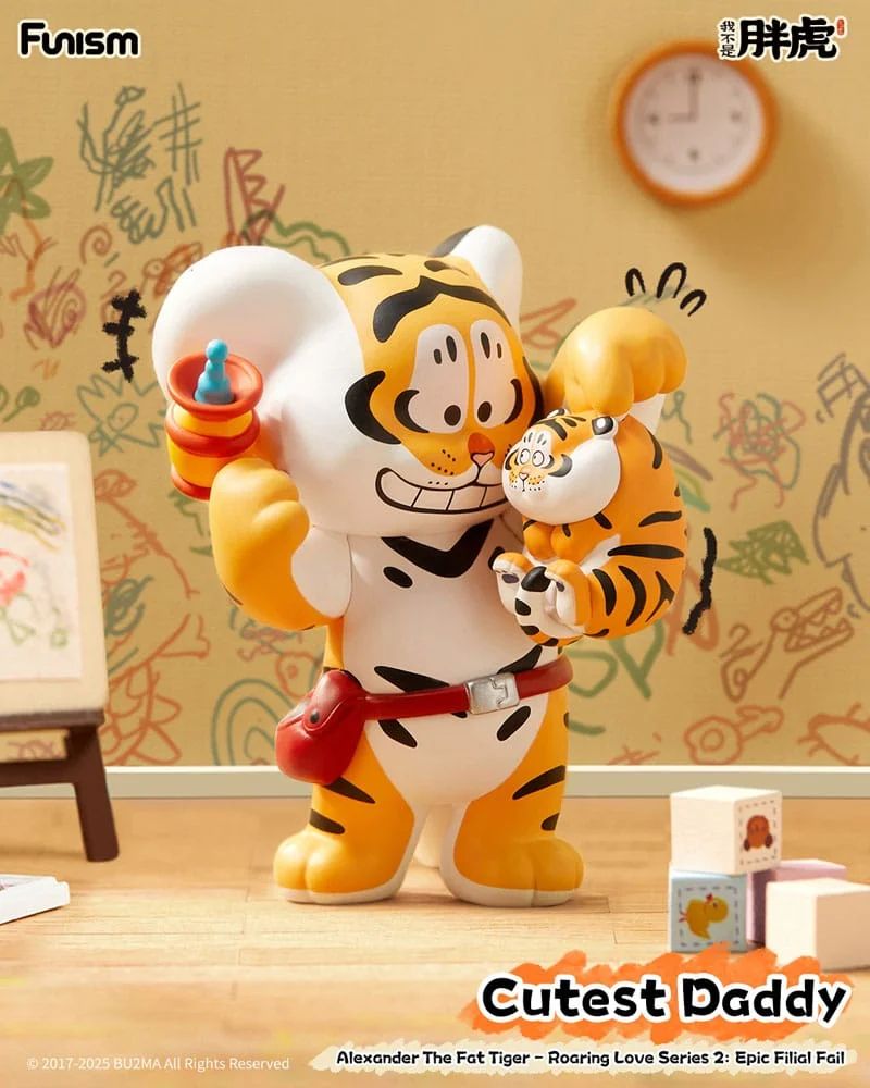Alexander The Fat Tiger Mini Figures Roaring Love Series 2: Epic Filial Fabil 7cm Blind Box - 1 Unidade